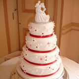 4 Tier Intricate Piping Wedding Cake