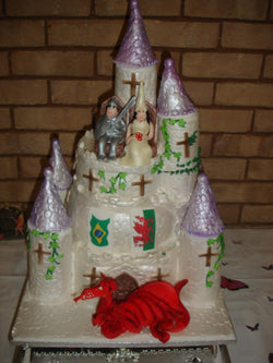 3 Tier  Castle Wedding Cake