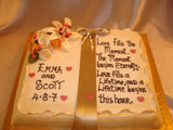 2 Tier Wedding Cake With Book