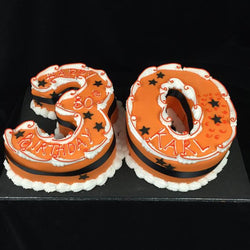 30th  Numbered Birthday cake #1