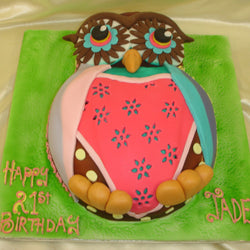 Owl Birthday Cake
