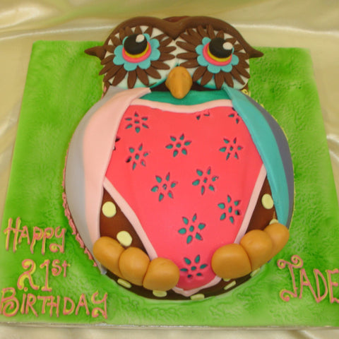 Owl Birthday Cake