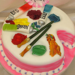 Paint Pallet Birthday Cake