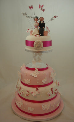 4 Tier Butterfly Wedding Cake