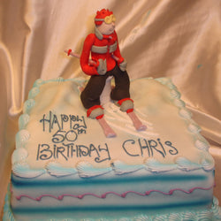 Skiers Birthday Cake