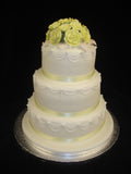 3 Tier  Posy Of Roses Wedding Cake