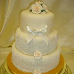 3 Tier  Lace #2 Wedding Cake