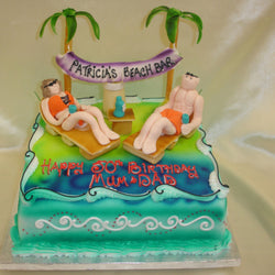 Sunbathers Birthday Cake