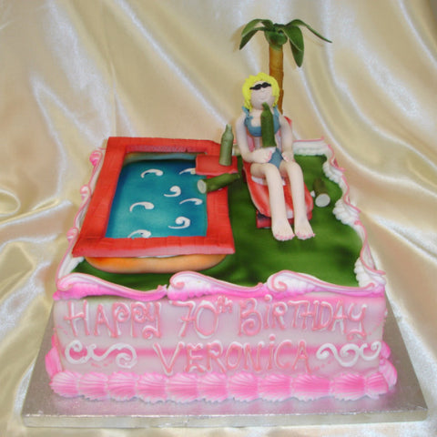 Swimming Pool Birthday Cake