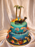 Two Tier Whale Childrens Cake