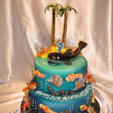 Two Tier Whale Childrens Cake
